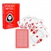 Carti de joc poker Texas Hold'em, profesionale, Piatnik (Austria), 100% plastic, index mare + peek index, culoare spate rosu